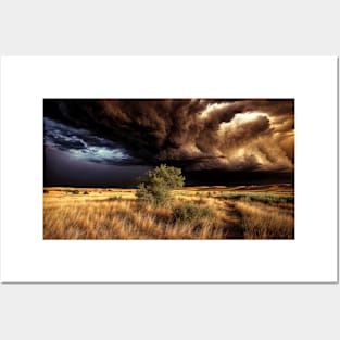 A Large Storm Cell Out on the Plains - Landscape Posters and Art